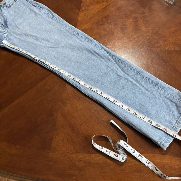 Reformation Delena High Rise Relaxed Jeans 24 Blue Denim Organic Cotton READ - Picture 10 of 16